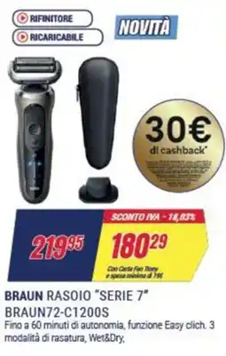 Trony BRAUN RASOIO “SERIE 7 BRAUN72-C1200S offerta