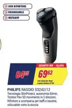 Trony PHILIPS RASOIO S3242/12 offerta