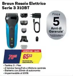 Trony Braun Rasoio Elettrico Serie 3 310BT offerta
