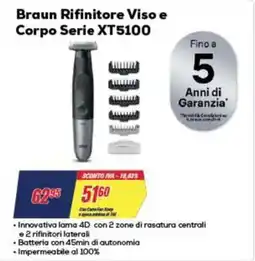 Trony Braun Rifinitore Viso e Corpo Serie XT5100 offerta