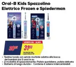 Trony Oral-B Kids Spazzolino Elettrico Frozen e Spiederman offerta