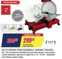 Trony R.G.V. affettatrice professionale vintage 250/red offerta
