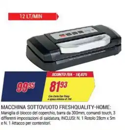 Trony R.G.V. Macchina sottovuoto freshquality-home offerta