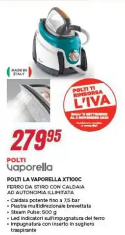 Trony POLTI LA VAPORELLA XT100C FERRO DA STIRO CON CALDAIA offerta