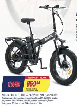 Trony NILOX BICI ELETTRICA "X8PRO" NXEBX8PROBK offerta