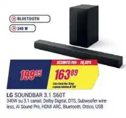 Trony LG SOUNDBAR 3.1 S60T offerta