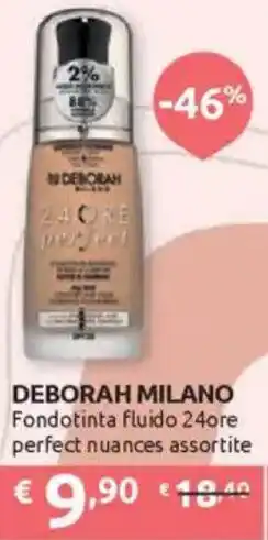 Ipersoap DEBORAH MILANO Fondotinta fluido 24ore perfect offerta