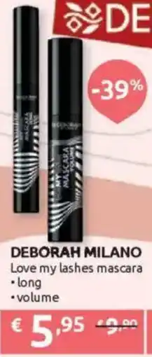 Ipersoap DEBORAH MILANO Love my lashes mascara offerta