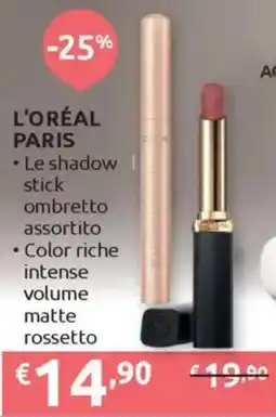 Ipersoap L'ORÉAL PARIS Le shadow stick ombretto offerta