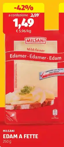 ALDI Milsani edam a fette offerta