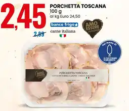 Eurospin AMO ESSERE eccellente PORCHETTA TOSCANA offerta