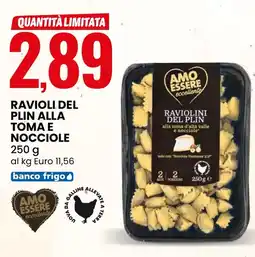 Eurospin AMO ESSERE eccellente Ravioli del plin alla toma e nocciole offerta