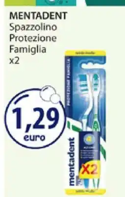 Acqua & Sapone MENTADENT Spazzolino Protezione Famiglia x2 offerta