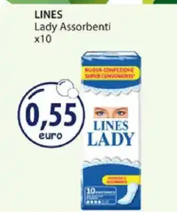 Acqua & Sapone LINES Lady Assorbenti x10 offerta