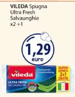 Acqua & Sapone VILEDA Spugna Ultra Fresh Salvaughie x2 +1 offerta