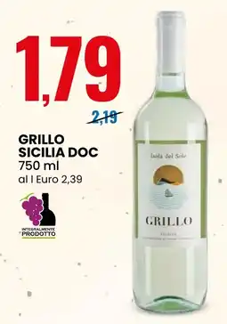 Eurospin Isola del Sole Grillo sicilia doc offerta