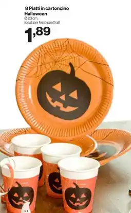 In'S Mercato 8 Piatti in cartoncino Halloween offerta