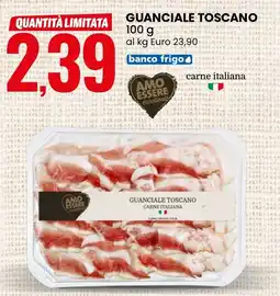Eurospin AMO ESSERE eccellente Guanciale toscano offerta