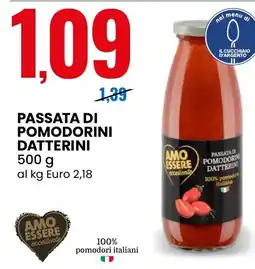Eurospin AMO ESSERE eccellente Passata di pomodorini datterini offerta
