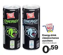 In'S Mercato Get Up Energy drink classico/senza zucchero offerta