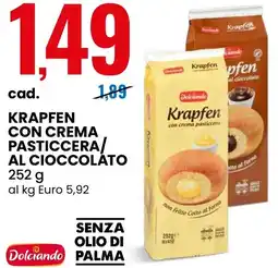 Eurospin Dolciando Krapfen con crema pasticcera/ al cioccolate offerta