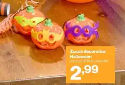 In'S Mercato Zucca decorativa Halloween offerta
