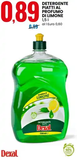Eurospin Dexal Detergente piatti al profumo di limone offerta