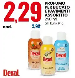 Eurospin Dexal Profumo per bucato e pavimenti offerta