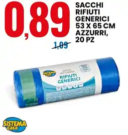 Eurospin SISTEMA casa Sacchi rifiuti generici offerta