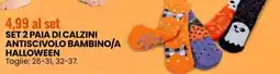 Eurospin Set 2 paia di calzini antiscivolo bambino/a halloween offerta