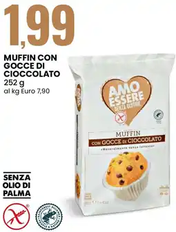 Eurospin AMO ESSERE Muffin con gocce di cioccolato offerta
