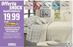 Eurospin Completo letto matrimoniale in flanella offerta