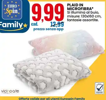 Eurospin Plaid in microfibra offerta