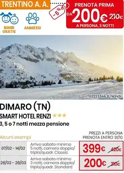 Eurospin Dimaro (TN) smart hotel renzi offerta