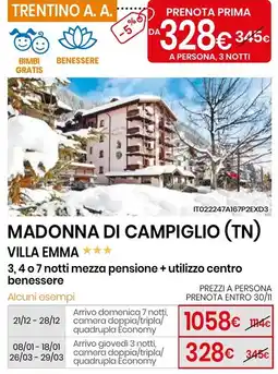 Eurospin Madonna di campiglio (TN) villa emma offerta