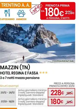 Eurospin Mazzin (TN) hotel regina e fassa offerta