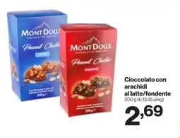 In'S Mercato MONT DOUX Cioccolato con arachidi al latte/fondente offerta