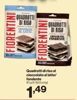 In'S Mercato Quadrotti di riso al cioccolato al latte/ fondente offerta