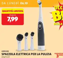 ALDI Ambiano spazzola elettrica per la pulizia offerta