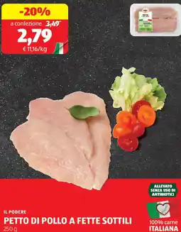 ALDI Il podere petto di pollo a fette sottili offerta