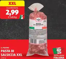 ALDI Il podere pasta di salsiccia offerta