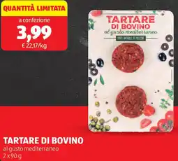 ALDI Tartare di bovino al gusto mediterraneo offerta
