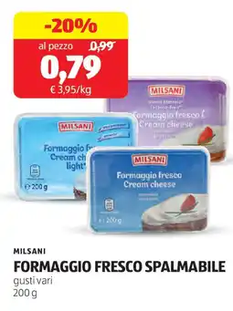 ALDI Milsani formaggio fresco spalmabile offerta