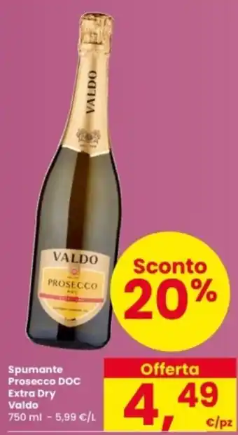 Interspar Spumante Prosecco DOC Extra Dry Valdo offerta