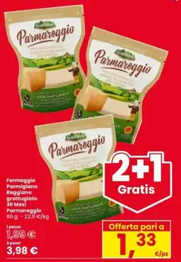 Interspar Formaggio Parmigiano Reggiano grattugiato 30 Mesi Parmareggio offerta