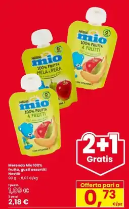 Interspar Merenda Mio 100% frutta, Nestlé offerta