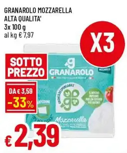 IperFamila Granarolo mozzarella alta qualita' offerta
