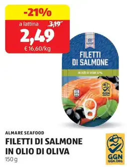 ALDI Almare seafood filetti di salmone in olio di oliva offerta