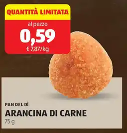 ALDI Pan del dì arancina di carne offerta