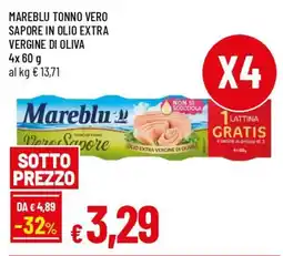 IperFamila Mareblu tonno vero sapore in olio extra vergine di oliva offerta